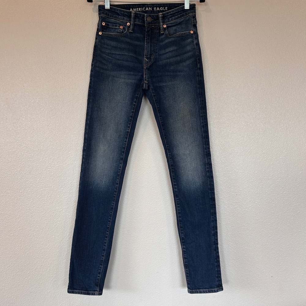 American Eagle Athletic Skinny Airflex+ Dark Wash Jeans 28x34 Mens Blue
